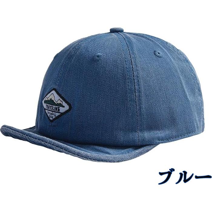 短つばキャップ アンパイアキャップ ウォッシュ加工 ショートブリム