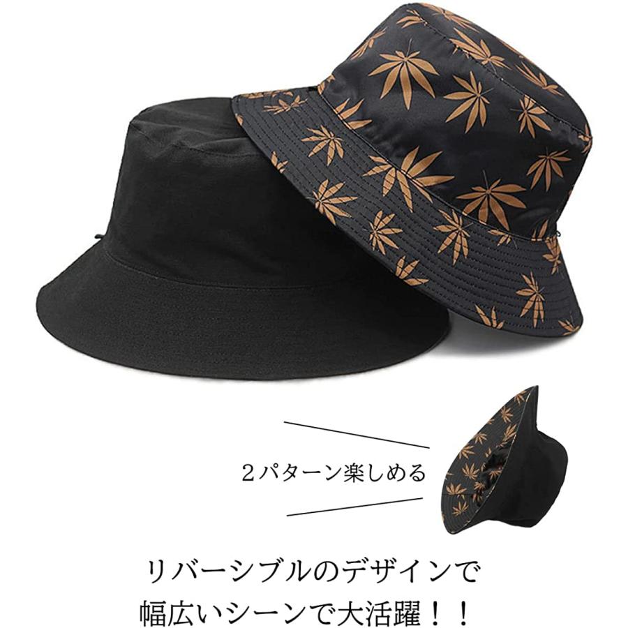 リバーシブル バケットハット あご紐付き 大きいサイズ(最大 リバーシブル バケットハット あご紐付き 大きいサイズ(最大