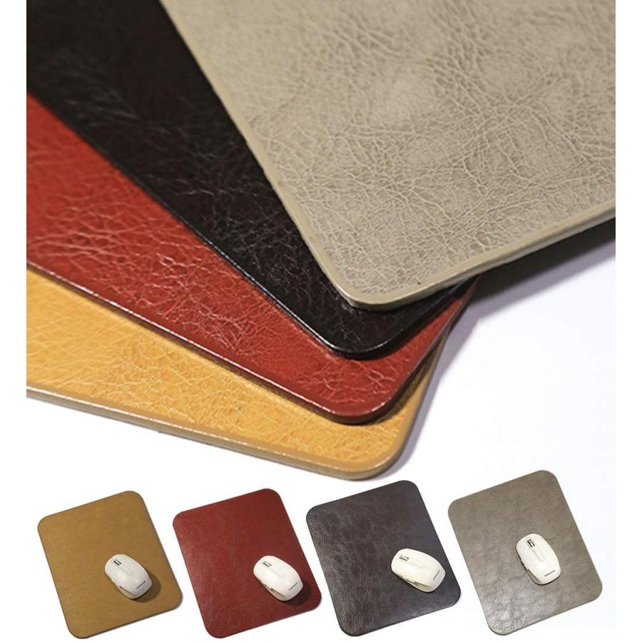 レザー マウスパッド 無地 防水加工 厚手 本革を防水加工したマウスパット |  | 06