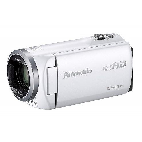 パナソニック HDビデオカメラ V480MS 32GB 高倍率90倍ズーム ホワイト HC-V480MS-W｜i-selection