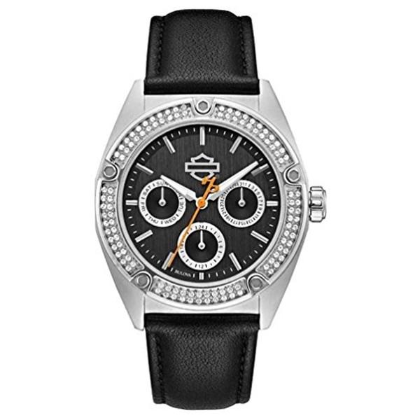 ハーレーダビッドソン Harley-Davidson Harley Davidson 腕時計 時計 Harley-Davidson Women's Crystal Embellished Stainless Steel Case Watch 76N102 | 