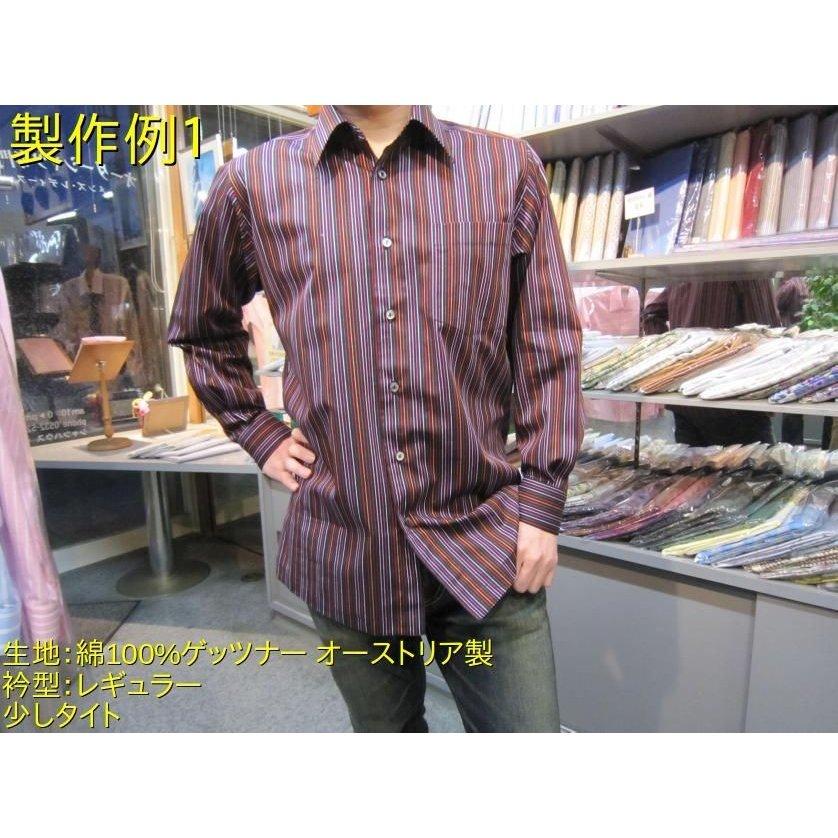 冬物フルオーダーシャツウール１００％茶系チェック日本製(i000061)｜i-shirts｜02
