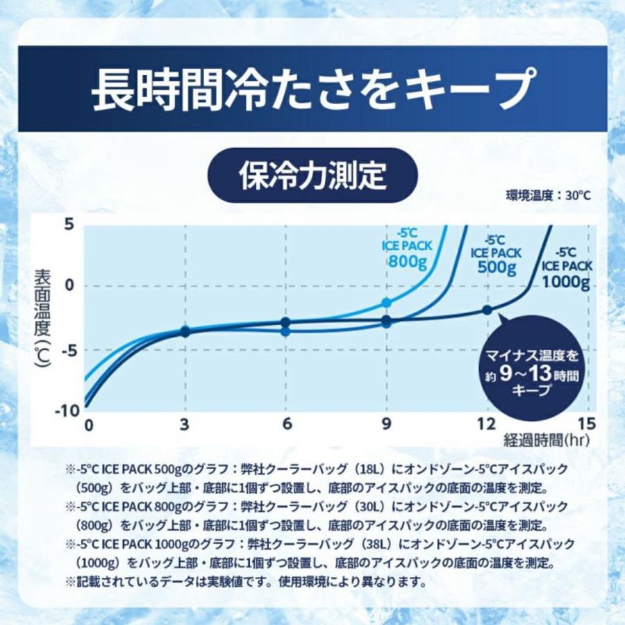 ON℃ZONE(オンドゾーン) -5℃ ICE PACK 保冷剤 DO-23DO52 1000g 2個セット ドウシシャ｜i-shop-sakura｜02