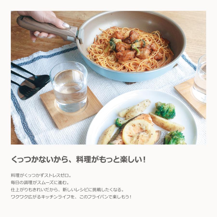 【500日保証】【当店限定】エバークック 着脱3点セット オパールグリーン｜EIST3OGR 全熱源対応 食洗機対応 PFOA不使用 evercook ドウシシャ | evercook | 04