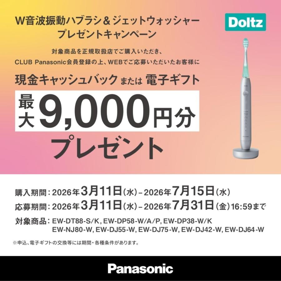 Doltz パナソニック ドルツ プレミアム W音波振動ハブラシ EW-DP38 全2