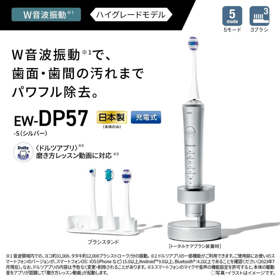 Doltz パナソニック 音波振動ハブラシ ドルツ EW-DP57-S Doltz パナソニック 音波振動ハブラシ ドルツ EW-DP57-S