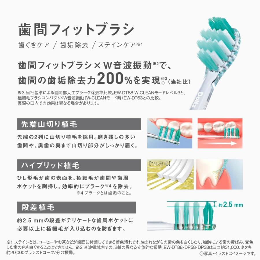 Doltz パナソニック ドルツ プレミアム W音波振動ハブラシ EW-DP58 全3