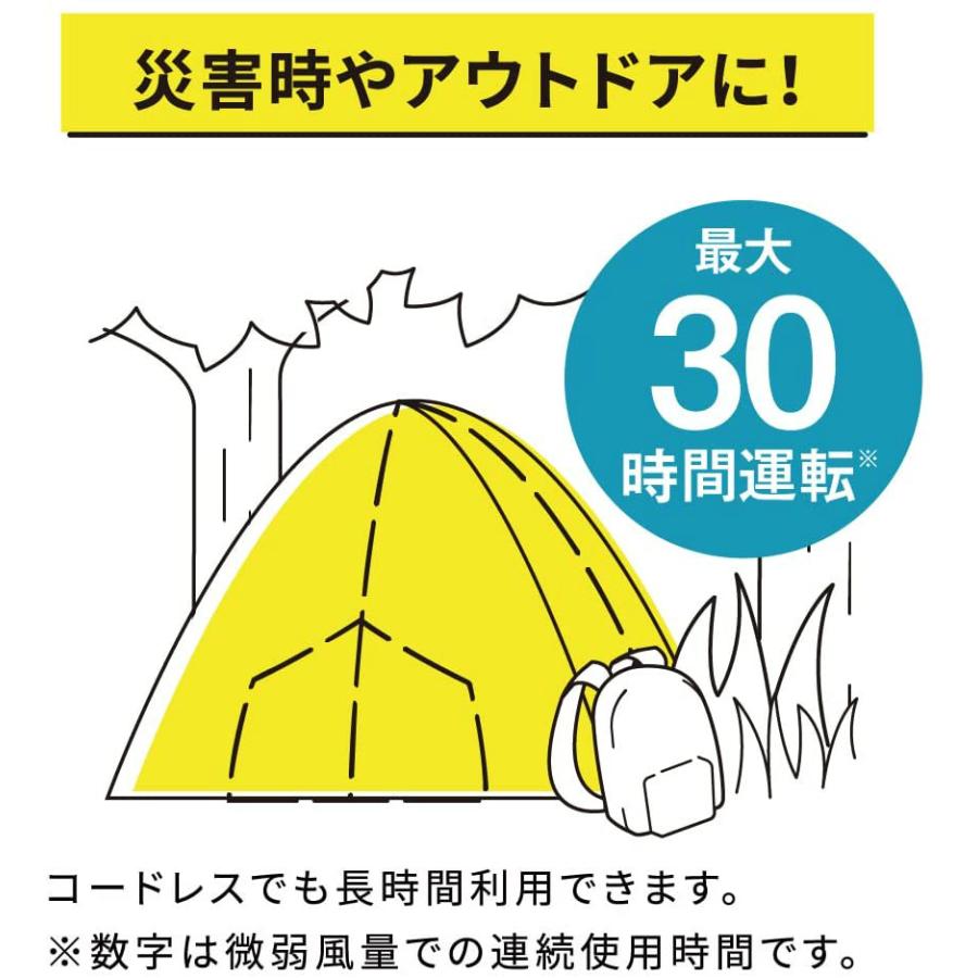 Pieria PIERIA 充電式 折りたたみファン FBX-193B LBL | 折畳式