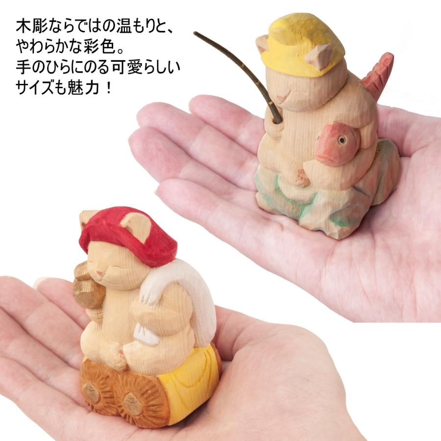 猫buddha 桝入り恵比寿 大黒天セット 木彫 縁起物 MORITA_4