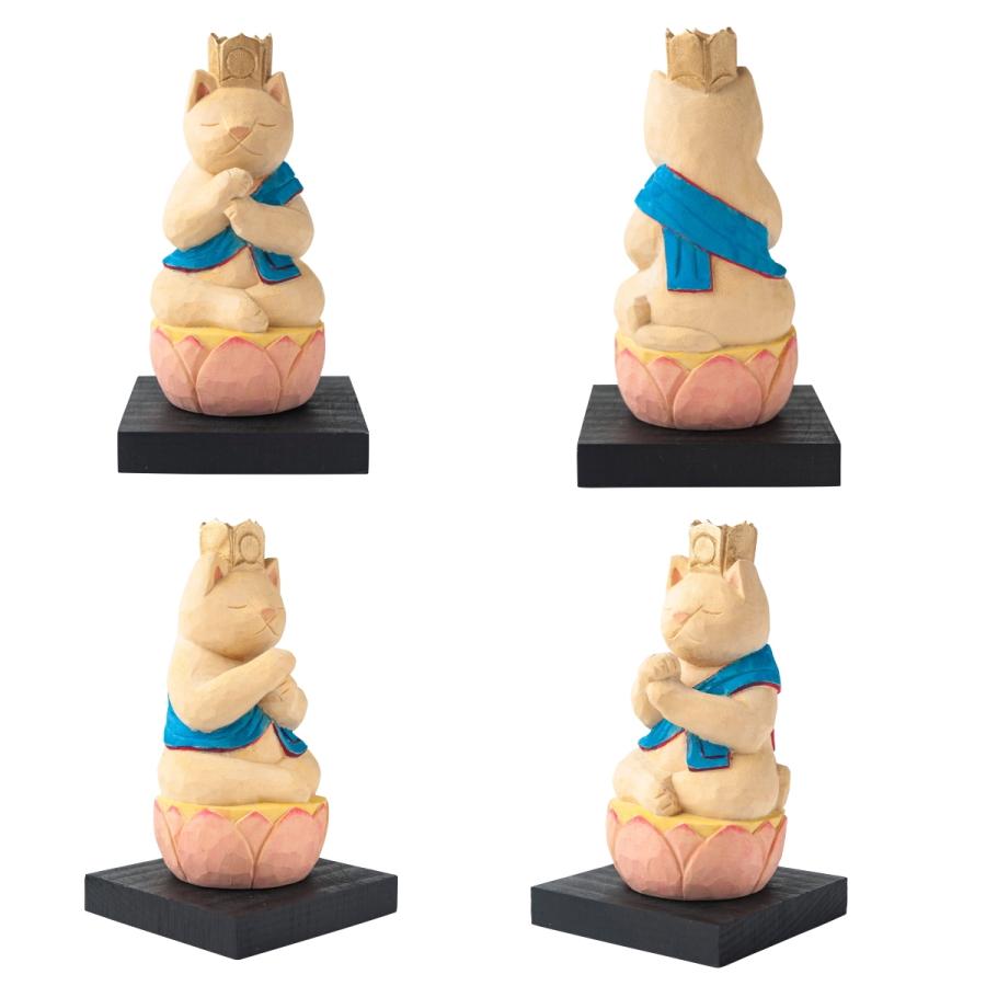 【縁起物】　守護人形 猫buddha にゃんぶっだ 大日如来 未(ひつじ)年と申(さる)年の守護本尊