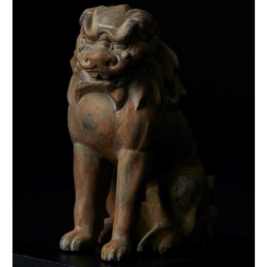 WOOD 獅子 しし TW3536 | 約90(H)×54(W)×83(D)mm 90g 木製 仏像 イスム 