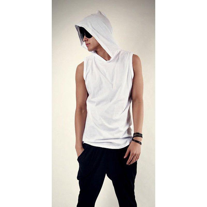 最旬ダウン トップス パーカー メンズ 夏物 薄手 40代 春 袖なし シャツジャケット パーカー トップス メンズ フード付き 無地 ノースリーブ 袖なし カジュアル カットソー ラウンドネック コットン ホワイト ブラック 夏 サマー Www Threeriversofs Com