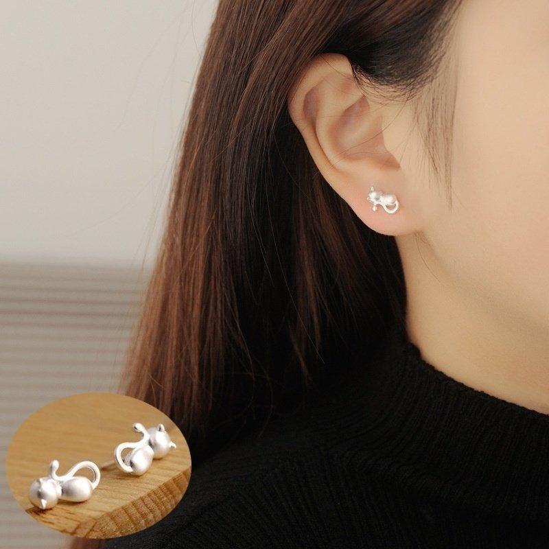 スタッドピアス アクセサリー レディース 耳飾り キャッチピアス ネコ ねこ 猫 かわいい キュート カジュアル ギフト 贈り物 プレゼント 女性用 Ish622 I ショップ 通販 Yahoo ショッピング