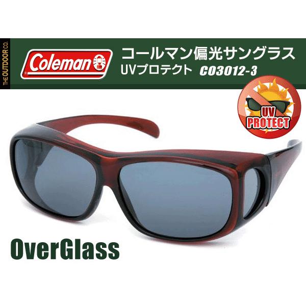 偏光サングラス Coleman コールマン オーバーグラス 4面型 偏光 スポーツサングラス 眼鏡の上から装着 ポーチ付 CO3012-1 -2 -3 釣り N◇ CO3012｜i-shop777｜06