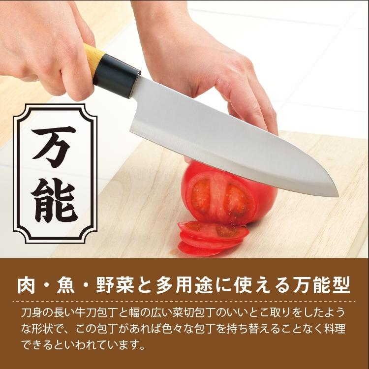 包丁セット 10本 包丁 高級料亭料理人監修 和包丁 三徳包丁 刺身包丁 万能包丁 菜切包丁 錆びにくい 木箱ケース入り N◇ 中村孝明 和包丁5点セット×2箱｜i-shop777｜04