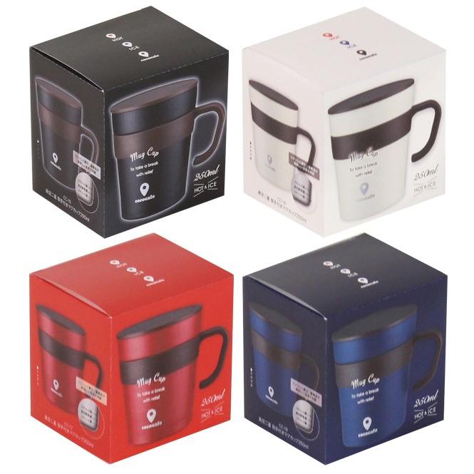 蓋つき ステンレスマグ 蓋付き 保温 保冷 マグカップ 真空断熱 ステンレス サーモ 250mL スープマグ フタ付 タンブラー コップ マグ /60N◇ 取手付MugCup |  | 09
