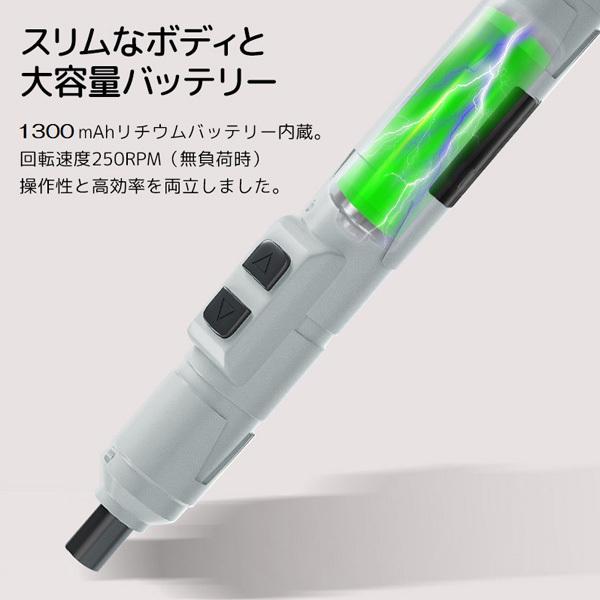 電動ドライバー 小型 充電式 ドライバーセット 軽い 電動工具 12点セット ビット コードレス ドリルドライバー LED 大容量バッテリー N◇ リブラ12Pドライバー｜i-shop777｜06