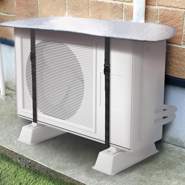 エアコン室外機カバー エアコン室外機カバー 2枚セット アルミ 遮熱シート 日除け 雨よけ