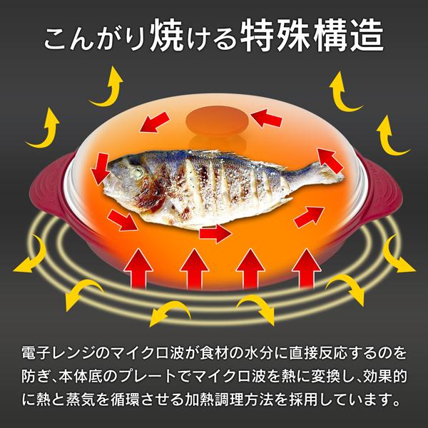 電子レンジ専用調理器 レンジで魚焼き 1台8役 レンジ調理器 電子レンジ専用調理器 レンジで魚焼き 1台8役 レンジ調理器