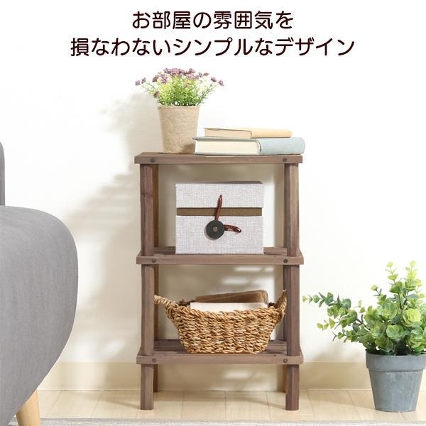 収納ラック 3段 オープンシェルフ 収納棚 木製 オープンラック 幅31cm 組立簡単 シンプル 棚 インテリア 玄関 ウッドラック 北欧 80S◇ 3段フリーラックF（Yahoo!・i-shop7）
