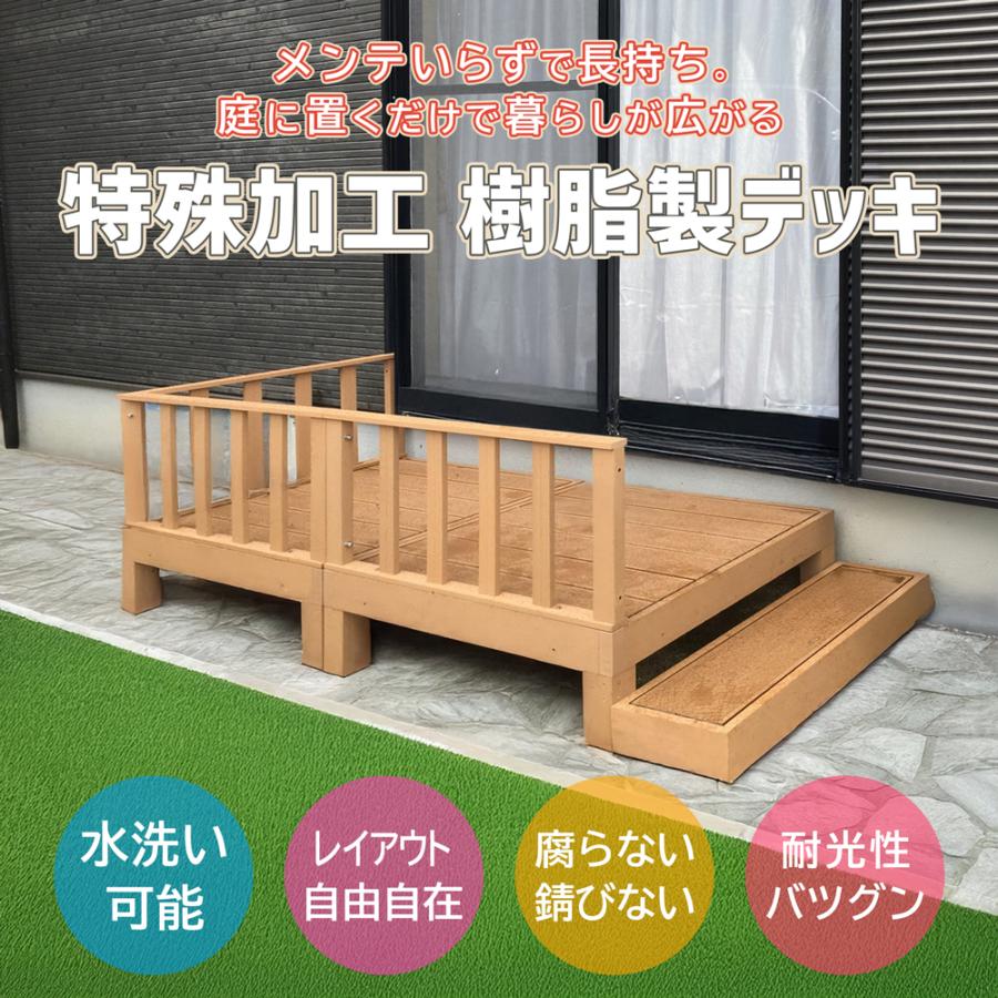 ウッドデッキ 人工木 本体×1個 錆びない 腐らない 木樹脂製 組み立て