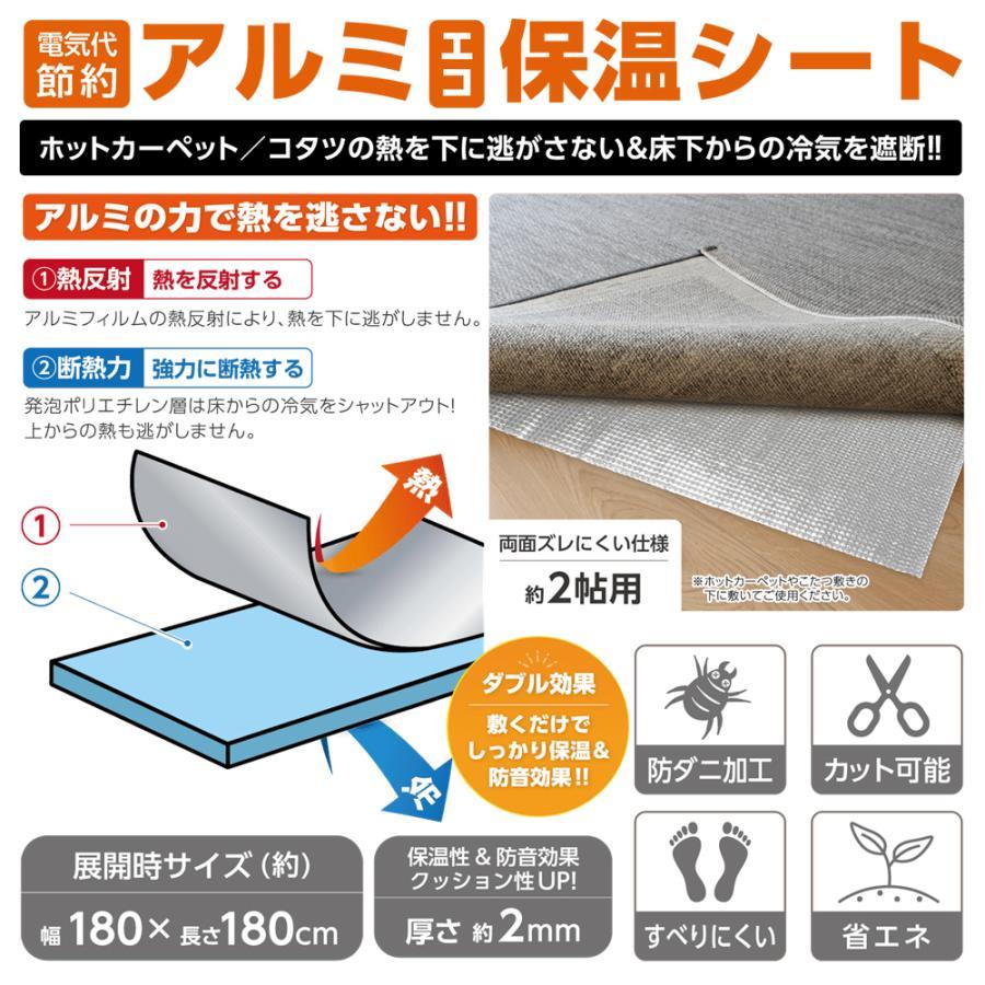 ナショナル三畳用ホットカーペット　アルミシート付き ワイズ(日用品) 保温シート アルミシート 3畳用 厚手 180×240cm 床