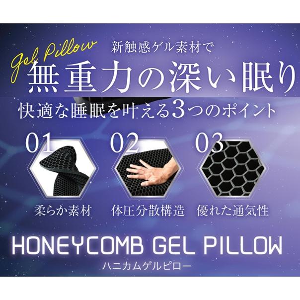 枕 ハニカム構造 高反発 肩こり 低反発枕 ジェル枕 まくら 快眠枕