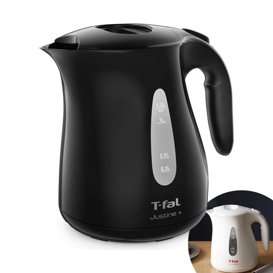 o*1様 T-fal 大容量 電気ケトル ブラック T-fal（ティファール） 電気ケトル 大容量 1.2L コードレスケトル 急速