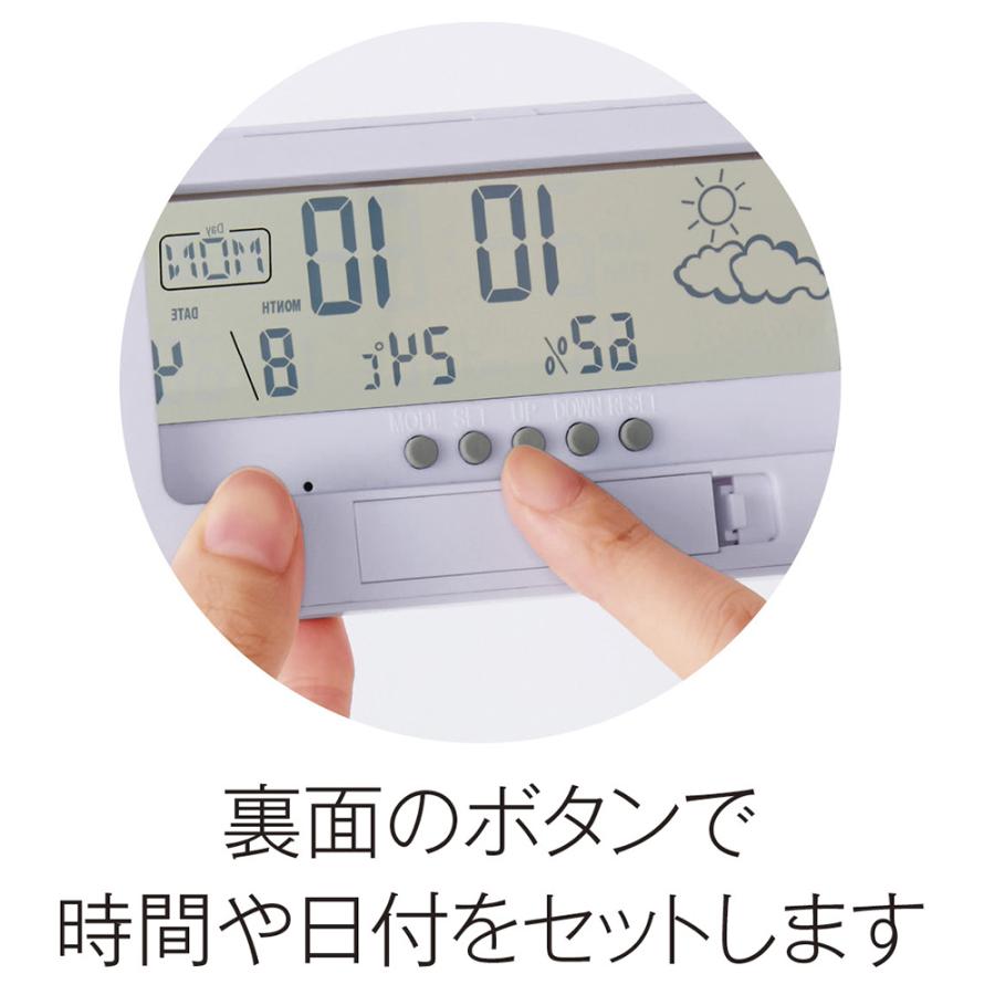 置き時計 デジタル時計 温湿度計 目覚まし時計 インテリア時計