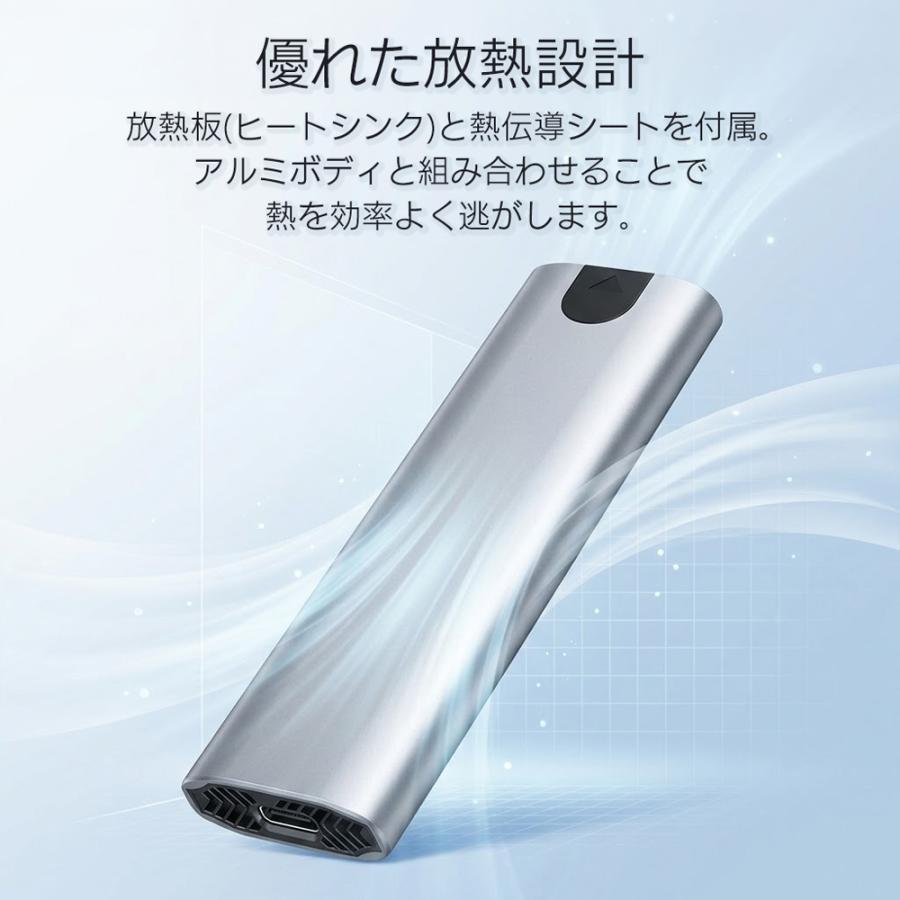 ポータブルSSD 4TB USB3.1 Gen2 外付けSSD Type-C接続 NVMe SSD 最大