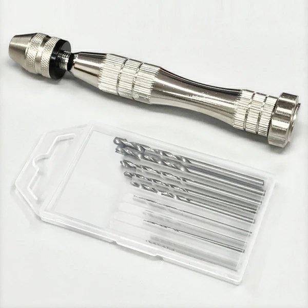 ピンバイスセット 高精度 精密ハンドドリル 10本セット 穴あけ工具