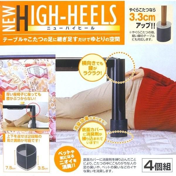 こたつ テーブル用 継ぎ足 4個セット 消臭剤入り 脚の高さを変えられる 継ぎ足し 35mm 75mmアップ 2段階の高さ調節 ゆったり空間 1脚分 ニューハイヒール Ssr 303 I Shop7 通販 Yahoo ショッピング
