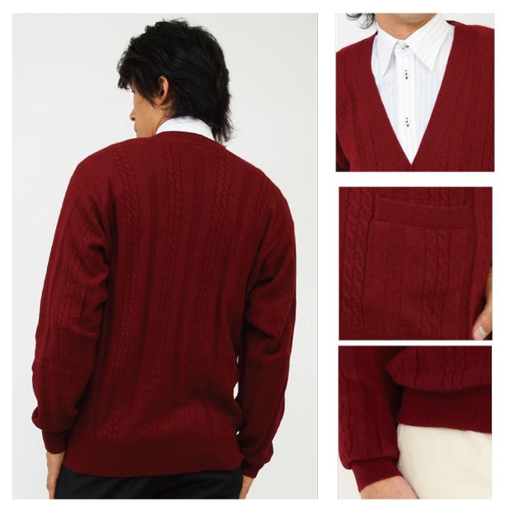 送料無料】【カシミヤ100％試験鑑定証明済】メンズ V首