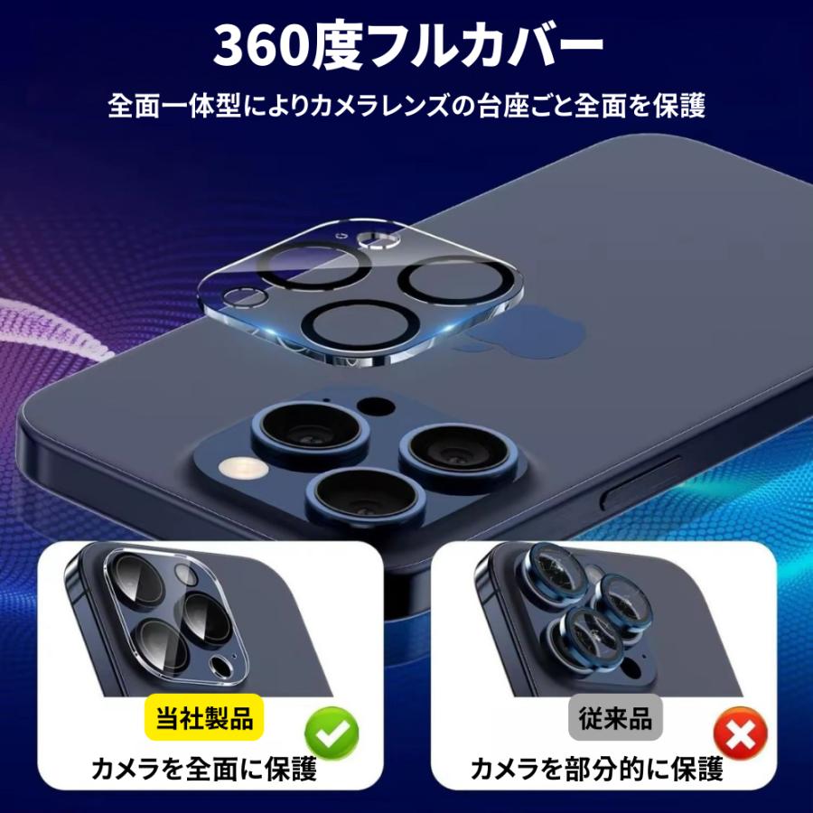 iPhone17 Pro iPhone16 16e iPhone15 カメラカバー カメラ保護 レンズカバー カメラフィルム iPhone Air iPhone 14 13 12 11 Pro Max Plusガラスフィルム 2枚 | iPhone | 03