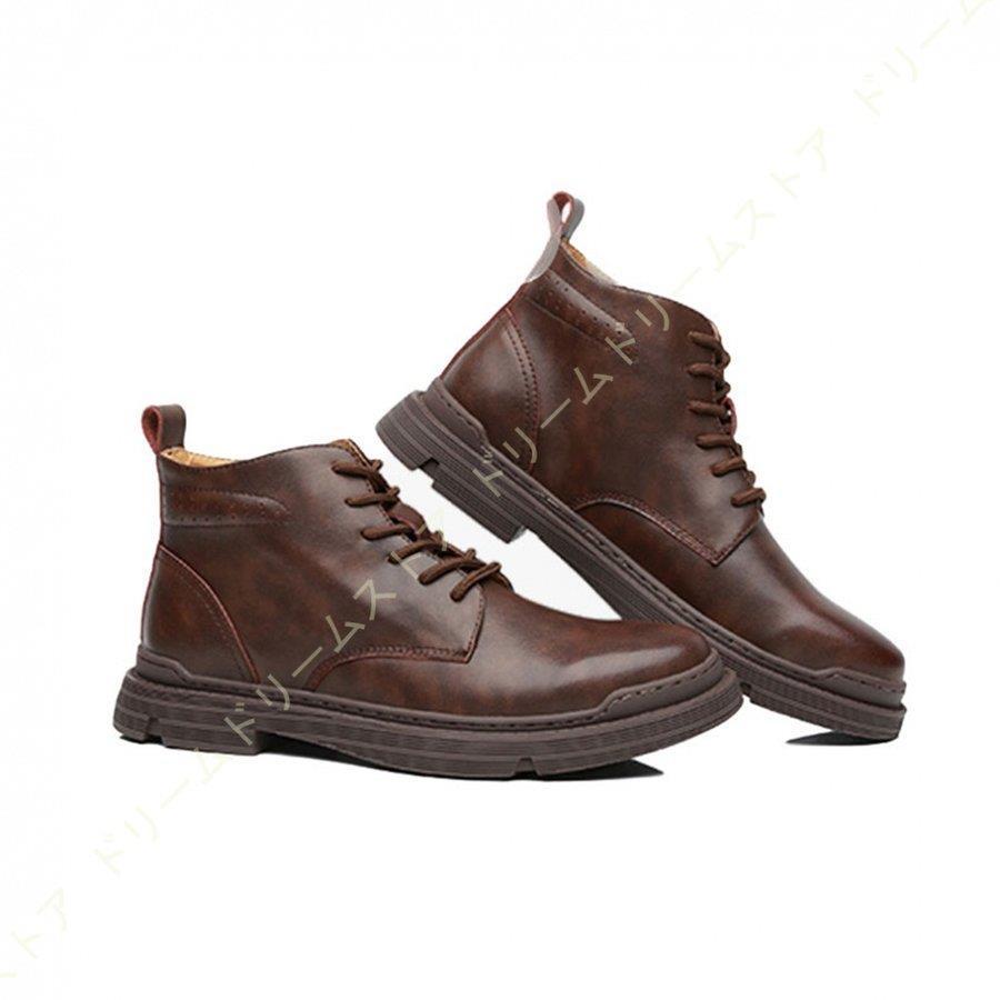 本革 ブーツ メンズブーツ チャッカブーツ デザートブーツ 革靴 黒 大きいサイズ レースアップ ショートブーツ レザー フォーマル メンズシューズ 靴 ブーツ｜i-store-y｜11