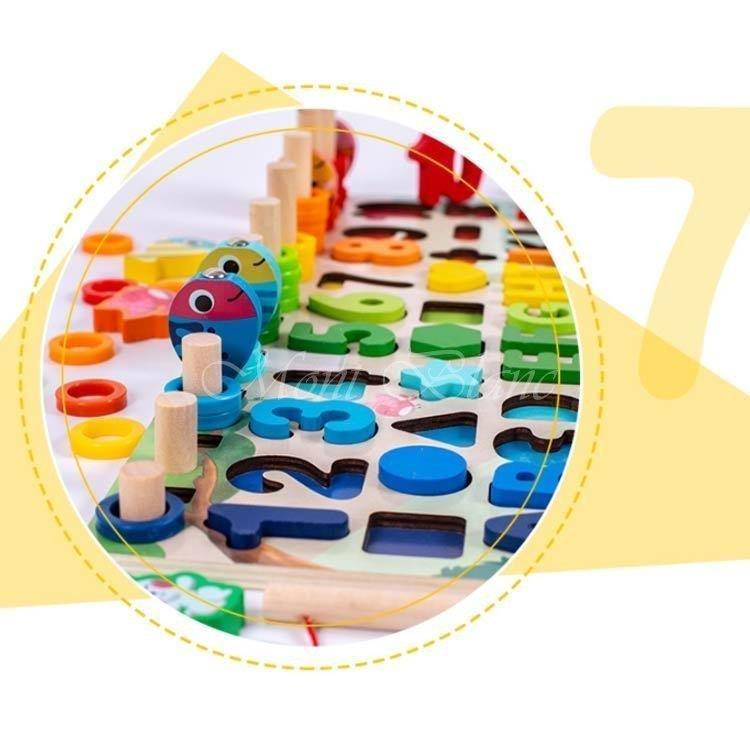 モンテッソーリ 積み木 知育玩具 木製パズル アルファベット 数字 磁気釣りゲーム 学習玩具 立体パズル ブロックおもちゃ 子供用 男の子 女の子 幼｜i-store-y｜05