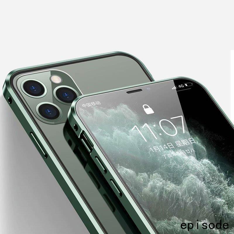 新iPhone 12 Mini Pro Max ケース 全面保護 両面 強化ガラス IPHONE12 MINI PRO MAX スマホケース マグネット アイフォン 12 ミニ プロ カバー アルミ合金｜i-store-y｜04