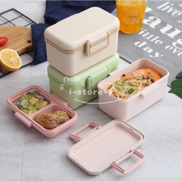 弁当箱 ランチボックス おしゃれ お弁当箱 学校学生 会社出勤 食事用 遠足 ピクニック 便利 2段 仕切り シンプル 新生活 贈答品 ギフト 3色 Ls h あいストアヤフーショッピング店 通販 Yahoo ショッピング
