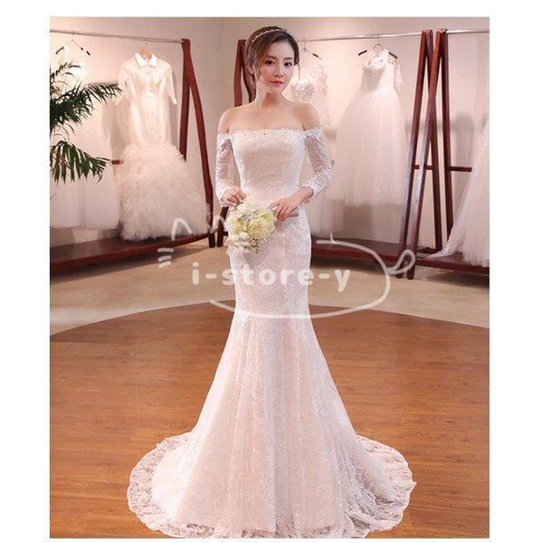 爆売りセール開催中 ウェディングドレス レディース フォーマル ワンピース 女性 結婚式 花嫁 編み上げ トレーン 引き裾 オフショルダー トレーン Size S Www Hangilch Or Kr