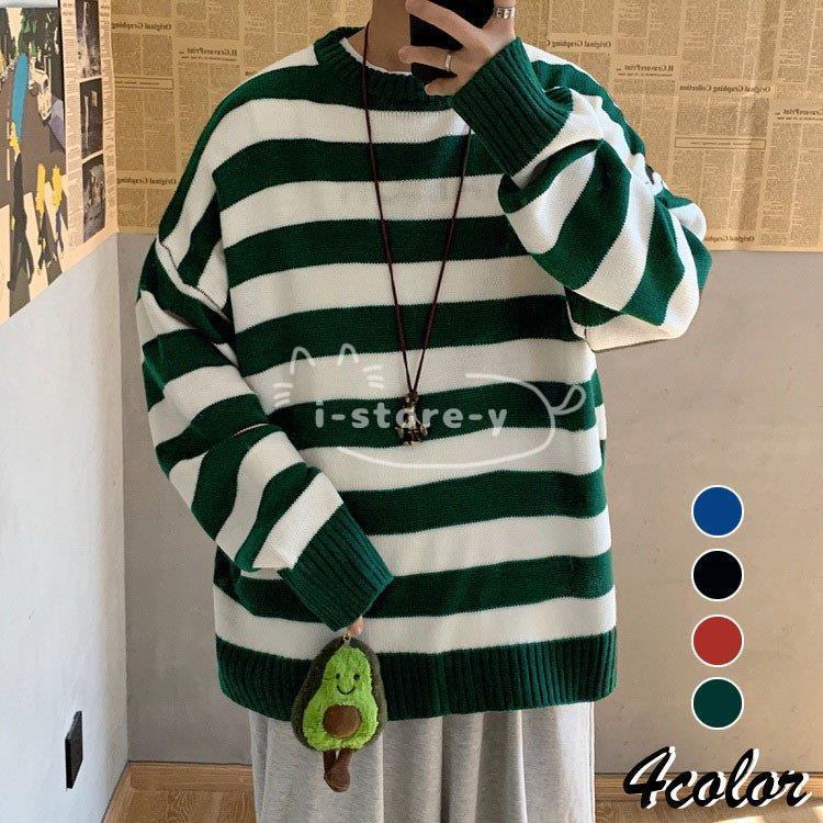 ニットセーター メンズ 長袖 ボーダー柄セーター 防寒セーター ゆったりセーター 秋冬 インナー カットソー 通学通勤 カッコイイ カジュアルニットトップス Ls Nsy あいストアヤフーショッピング店 通販 Yahoo ショッピング