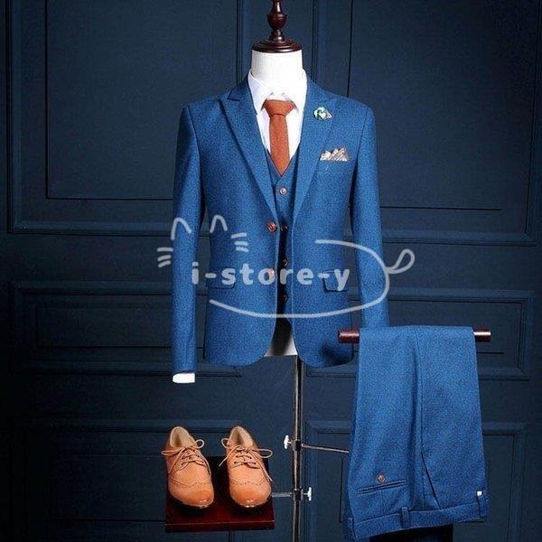 3ピーススーツ ビジネススーツ メンズスーツセット ベスト付き スリム 無地 フォーマル シンプル 結婚式 パーティー 通勤 春 夏 秋 冬