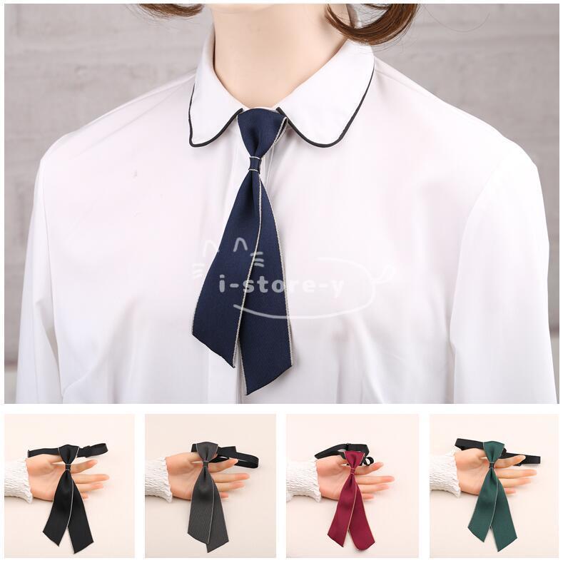 リボンタイ レディース バックリボン シフォン 評価 細幅 多種類 首周りサイズ調整可能 女の子 ドット 学生 可愛い 無地ネクタイ