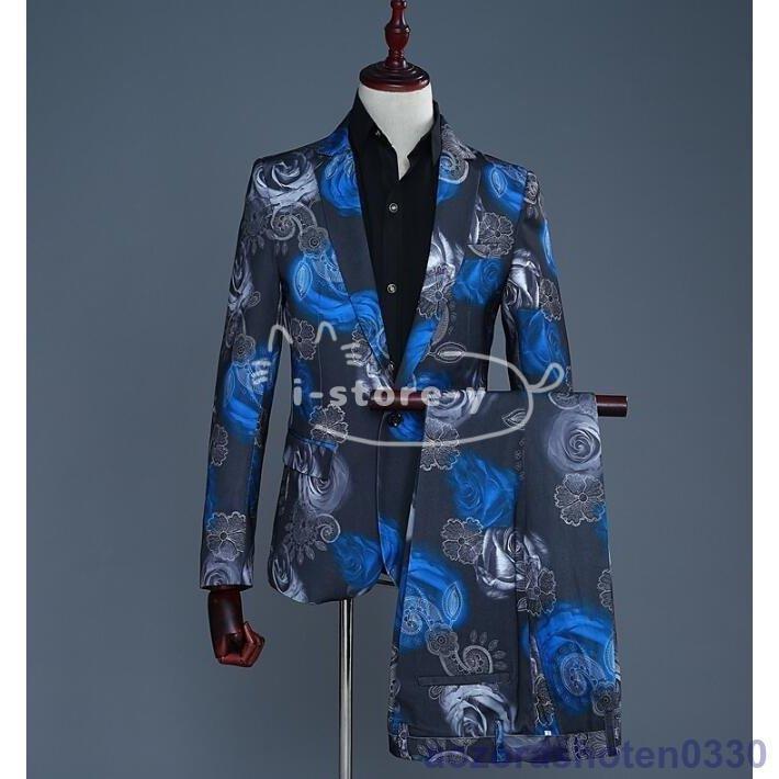 ワンサイズ人気ブランドをメンズ 演出服 スーツ 上下セット ダンス衣装 メンズ 演出服 セットアップ スーツ フォーマル 花柄 上下セット ヒップホップ ダンスウェア ステージ 舞台衣装 公演服 コスプレ スーツ フォーマル メンズファッションワンサイズ 13 0 Gulcemal