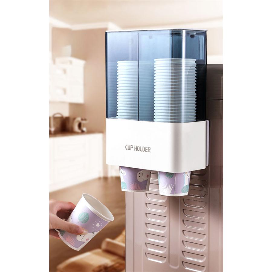Dienストアカップディスペンサー 本体 ウォーターサーバー設置可能 紙コップ 口径5 7cm ロングホルダー 衛生的 フタ付 家庭用 コップスタンド 会社dienストアカップディスペンサー 家庭用 コップスタンド 本体 ウォーターサーバー設置可能 口径5 7cm 衛生的 紙コップ