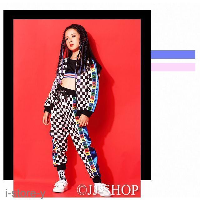 キッズダンス衣装セットアップ ダンス衣装 ヒップホップ キッズ ジャズダンス衣装　HIPHOP 長袖 ジャケット ダンス衣装 セットアップ キラキラ 演出服｜i-store-y｜03