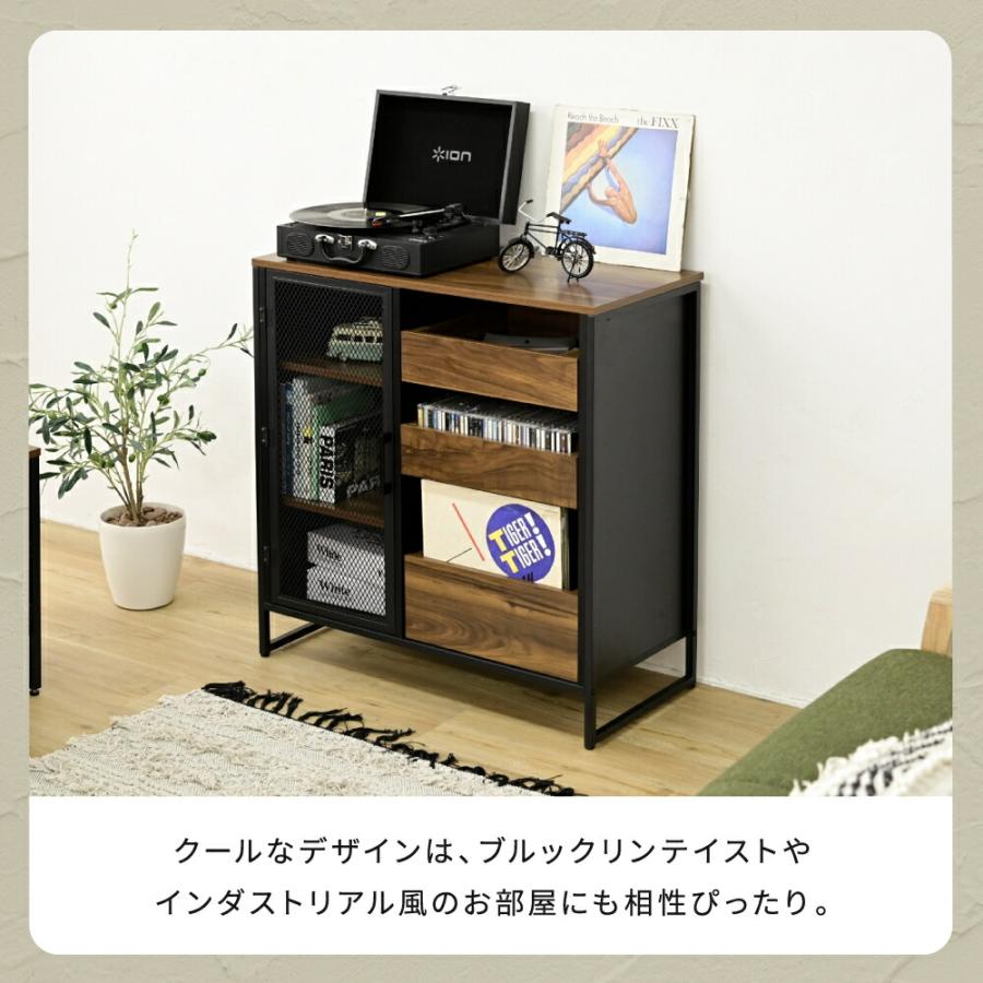 木製扉付きキャビネット 扉付キャビネット ボード ハイタイプ サイドボード幅80 収納チェスト