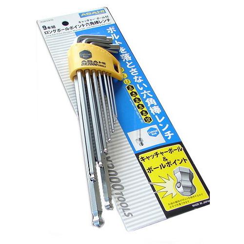 Asahi Aqks910 超強力合金鋼 キャッチャーレンチ ロング ボールポイント 六角棒レンチ 9本組 Ash アサヒ 旭金属工業 工具のお店i Tools アイツール 通販 Yahoo ショッピング