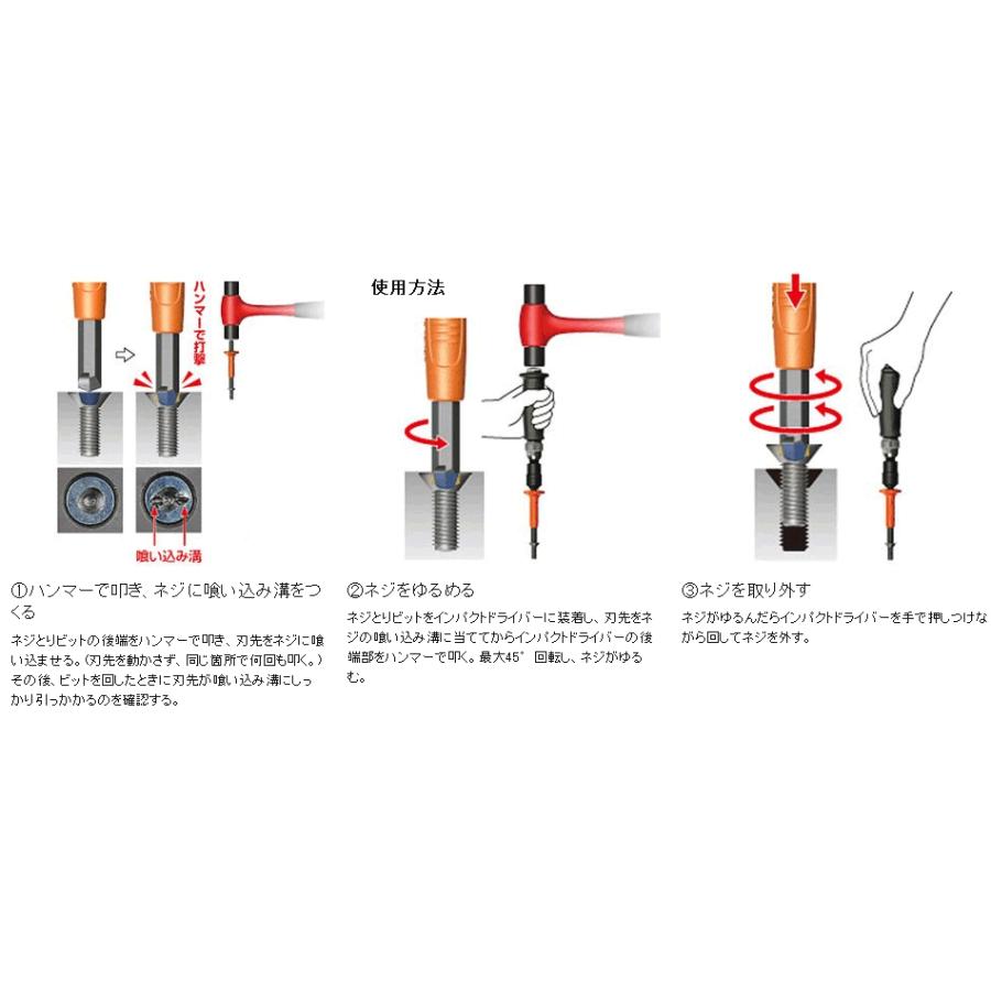 ANEX 1903-NS ネジとりインパクト スリム「ネジに喰い込む」ねじとりビット 付 （M2-M4ネジ対応）｜i-tools｜07