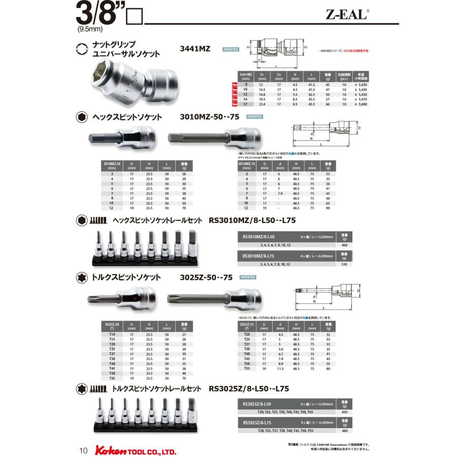 在庫あり Ko-ken 3756Z Z-EAL 3/8 （9.5mm)差込 クイックスピンナー コーケン Koken / 山下工研｜i-tools｜06