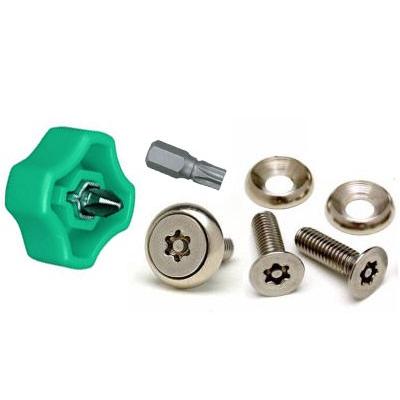 ナンバープレート 盗難防止用 セキュリティねじ サビに強いステンレス製 とドライバーセット 21新商品